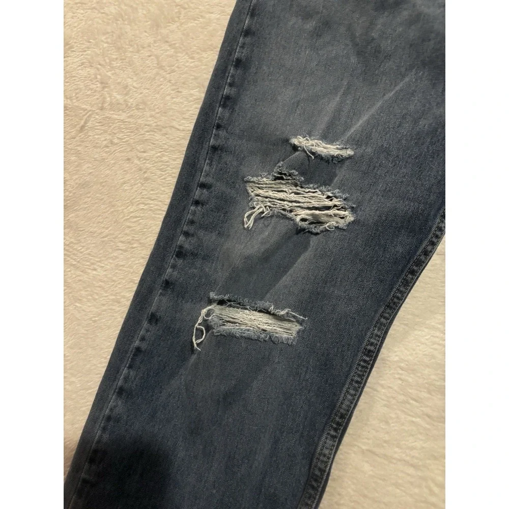 Levis 502 Jeans Mens 36x29 (actual 36x27) Stretch Med‎ Wash All Seasons Distress